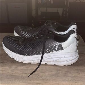 Hoka Black and White Athletic Sneakers Rincon 3